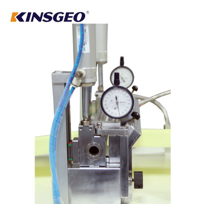 Μηχανή συνεχούς θερμοκόλλησης για επικάλυψη και πλαστικοποίηση για εργαστηριακή χρήση με κινητήρα και αντλία, συσκευασμένη σε ξύλινη θήκη